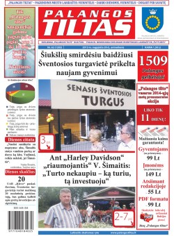 Palangos tilto laikraštis, Data: 2013-08-19, Numeris: 62 (1163) 