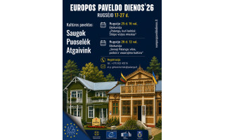 Europos paveldo dienos 2026 Palangoje: Saugok. Puoselėk. Atgaivink.