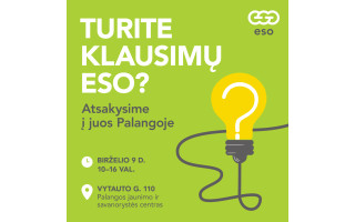 ESO kviečia palangiškius į gyvus susitikimus su specialistais