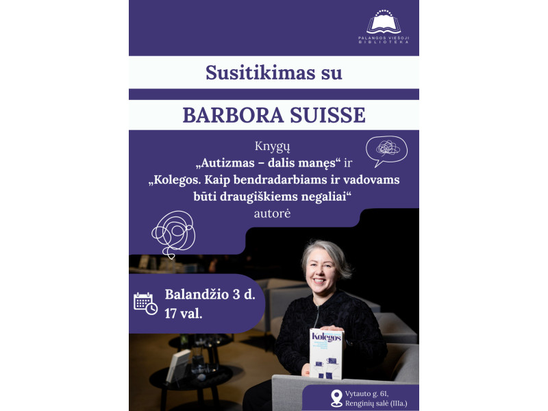 Susitikimas su autore Barbora Suisse