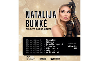 Natalija Bunkė leidžiasi į koncertinę kelionę po Lietuvą – Klaipėdos Žvejų rūmuose koncertuos balandžio 17-ąją