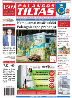 Palangos tilto laikraštis, Data: 2016-07-21, Numeris: 54 (1488) 