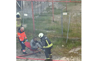 Palangoje per gaisrą Vytauto gatvėje nukentėjo žmogus 