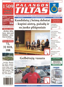 Palangos tilto laikraštis, Data: 2016-09-19, Numeris: 70(1504) 