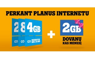 „Tele2“ pasiūlymas:perkantiems planus internetu – dovanos