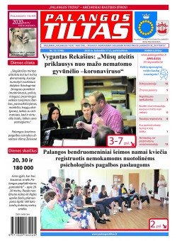Palangos tilto laikraštis, Data: 2020-04-17, Numeris: 15 (1740) 