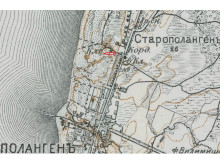 Fragmentas iš 1913 metų plano, kuriame pažymėtos Palangos žydų kapinės