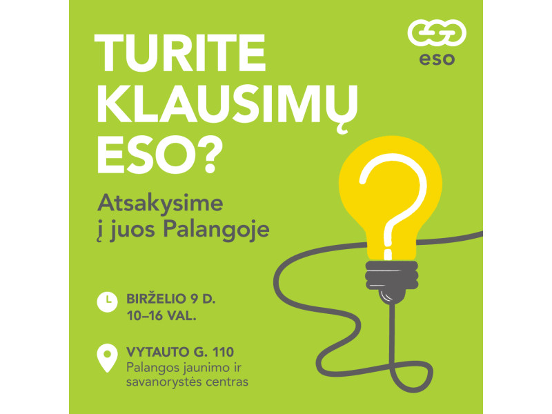 ESO kviečia palangiškius į gyvus susitikimus su specialistais