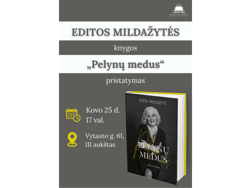 Editos Mildažytės knygos „Pelynų medus. Mano istorija“ pristatymas
