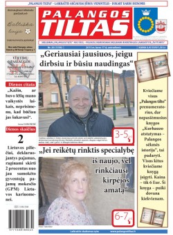 Palangos tilto laikraštis, Data: 2015-03-16, Numeris: 20(1356) 
