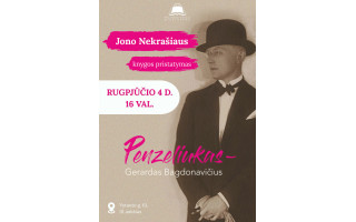 Jono Nekrašiaus knygos „Penzeliukas – Gerardas Bagdonavičius“ pristatymas