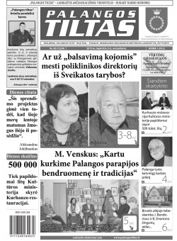 Palangos tilto laikraštis, Data: 2013-11-04, Numeris: 83 (1224) 