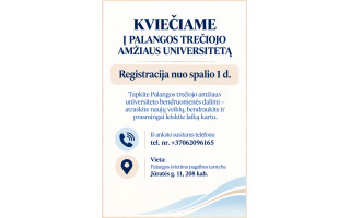 Kviečiame į Palangos trečiojo amžiaus universitetą