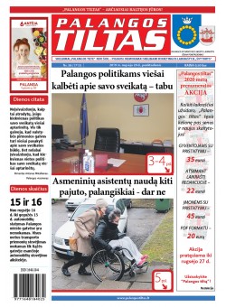 Palangos tilto laikraštis, Data: 2019-09-20, Numeris: 38 (1713) 