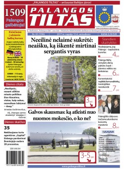 Palangos tilto laikraštis, Data: 2017-09-11, Numeris: 65(1596) 