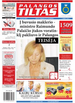 Palangos tilto laikraštis, Data: 2012-08-20, Numeris: 63 (1106) 
