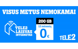 Laikui namuose – išskirtiniai pasiūlymai su „Tele2 Laisvu internetu“