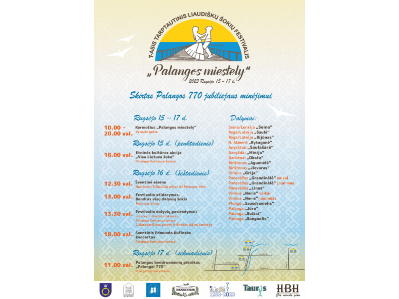 Festivalio "Palangos miestely" 2023 PROGRAMA