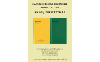 Platono knygų „Gorgijas“ ir „Teaitetas“ sutiktuvės bibliotekoje