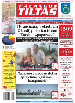 Palangos tilto laikraštis, Data: 2013-08-12, Numeris: 61 (1202) 