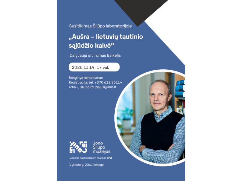 Susitikimas Šliūpo laboratorijoje su dr. Tomu Balkeliu  „Aušra“ – lietuvių tautinio sąjūdžio kalvė“