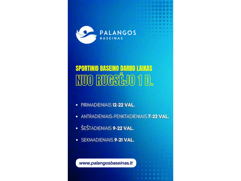 Palangos baseinas informuoja
