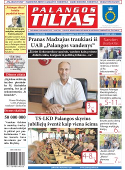Palangos tilto laikraštis, Data: 2013-09-09, Numeris: 68 (1209) 