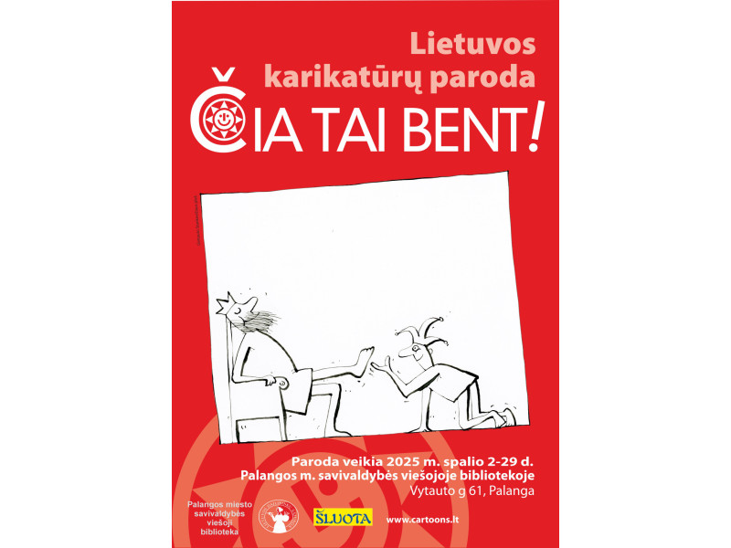 Bibliotekoje - Lietuvos karikatūristų darbų paroda „Čia tai bent“