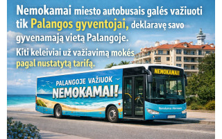 Nuo birželio visi Palangos gyventojai miesto autobusais galės važiuoti nemokamai 