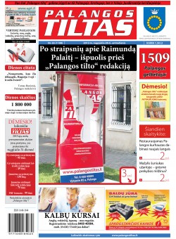Palangos tilto laikraštis, Data: 2012-08-27, Numeris: 65 (1108) 