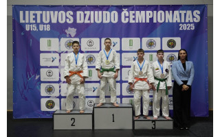 Iš U-15 Lietuvos dziudo čempionato „ardonietės“ į Palangą parvežė du aukso medalius