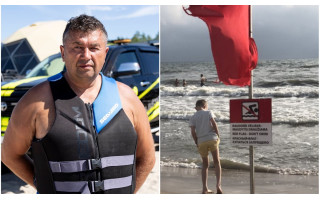 Gelbėtojų vadas – apie tai, kada ir kiek kartų per vasarą Palangoje buvo iškelta raudona vėliava