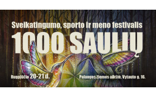 Nemokamas sveikatingumo ir meno festivalis „1000 saulių“ 