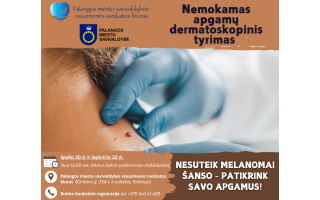 Nemokamas apgamų dermatoskopinis tyrimas