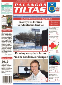 Palangos tilto laikraštis, Data: 2018-02-08, Numeris: 6(1631) 