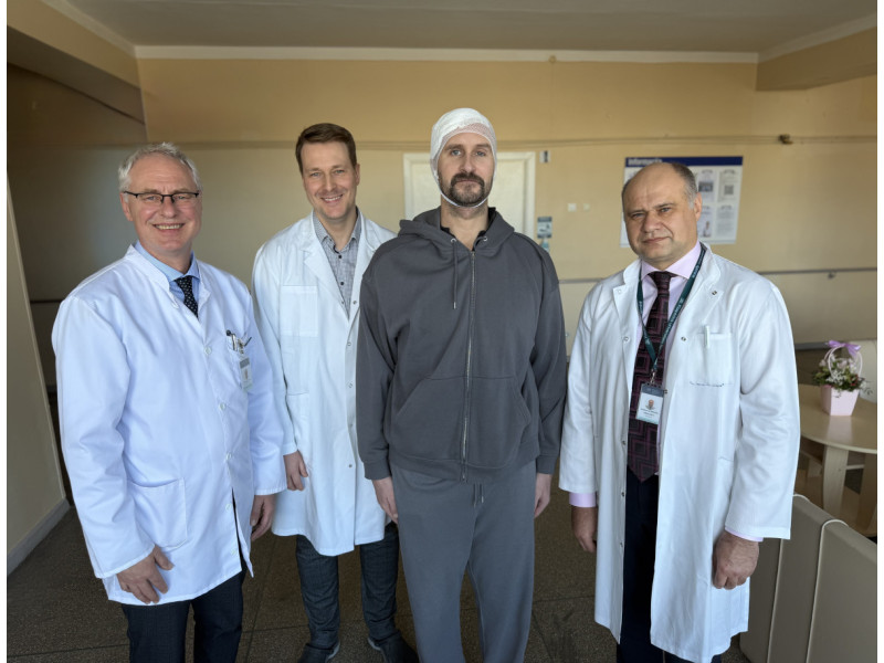 D.Liutkus, P.Kačnov, pacientas Irmantas, V.Bilinskis Milkovičius