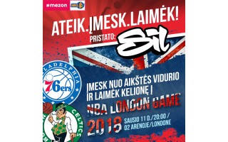 Laimėk kelionę į NBA rungtynes BostonCeltic-Philadelphia 76ers bei sportinę avalynę!