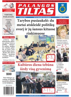Palangos tilto laikraštis, Data: 2013-04-15, Numeris: 28 (1169) 