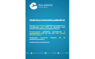 Užsiėmimų tvarkaraščio pakeitimai