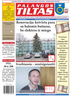 Palangos tilto laikraštis, Data: 2015-03-30, Numeris: 24(1560) 