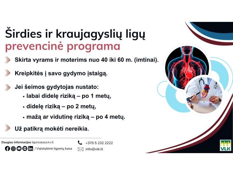 Širdies sveikata – mūsų rankose: prevencija gali išgelbėti gyvybę