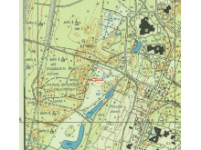 Fragmentas iš 1994 metų plano, kuriame pažymėtos Palangos žydų kapinės