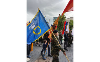 Gedulo ir vilties dienos paminėjimo renginiuose Vilniuje plazdėjo ir Palangos miesto vėliava