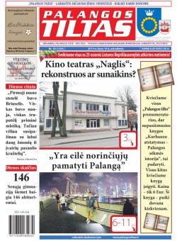 Palangos tilto laikraštis, Data: 2015-03-09, Numeris: 18(1354) 