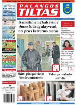 Palangos tilto laikraštis, Data: 2012-10-11, Numeris: 78 (1121) 