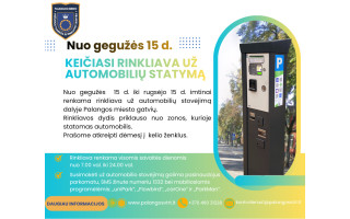 Nuo gegužės 15 d. keičiasi rinkliava už automobilių statymą