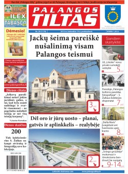 Palangos tilto laikraštis, Data: 2013-04-18, Numeris: 29 (1170) 