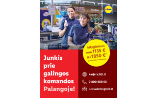 Junkis prie "Lidl" komandos Palangoje