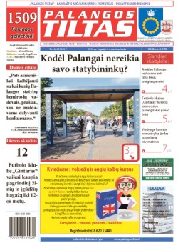 Palangos tilto laikraštis, Data: 2016-09-05, Numeris: 66 (1500) 