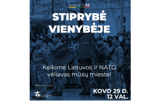 Minint Lietuvos įstojimo į NATO metines Nepriklausomybės aikštėje bei Jūratės ir Kastyčio skvere suplevėsuos aljanso vėliava